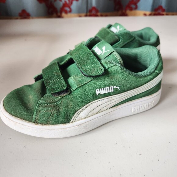Puma Youth Sneakers Size 2.5C – White & Green – Good Condition - Picture 3 of 7